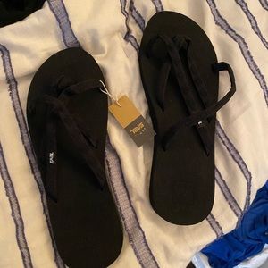 Black strapped shoes